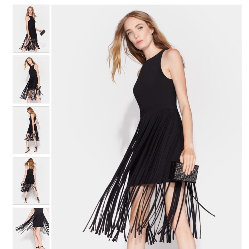 NWT Halston Dress with Spaghetti Strips Skirt Size 14